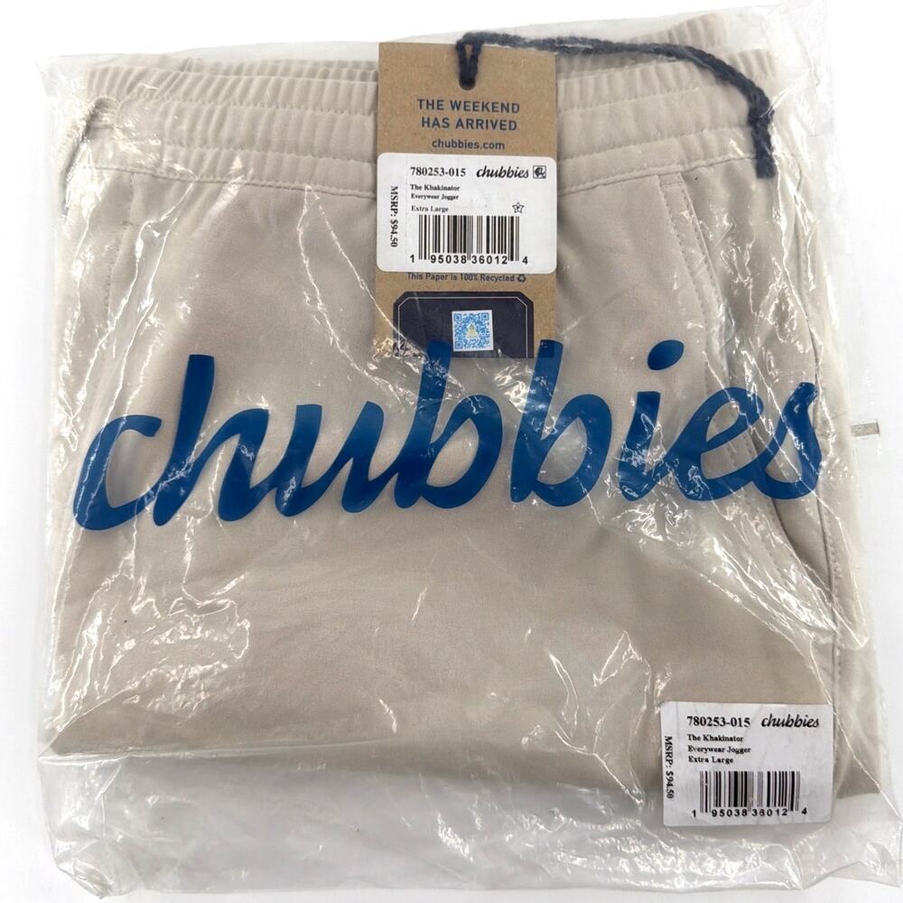 Chubbies Men's Khaki The Khakinator Performance Everywear Jogger Size XL - Picture 3 of 12